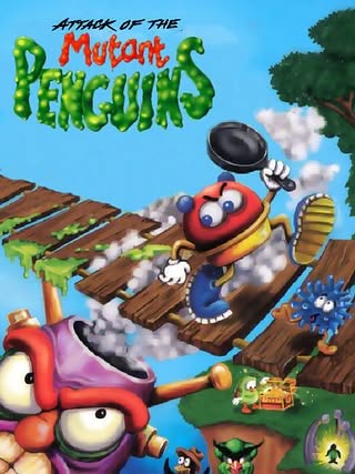 Arte da capa de Attack of the Mutant Penguins